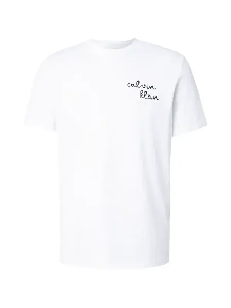 Calvin Klein Jeans Tričko 'Logo Graphic'  čierna / biela