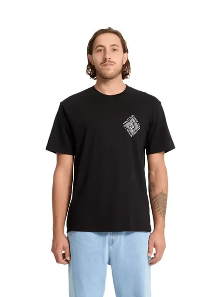 Volcom pánské tričko Obtical Black | Černá | Velikost M | 100% bavlna