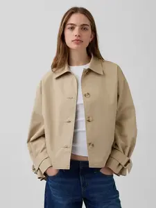 GAP oversize crop trenčkot pre ženy