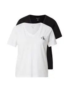 Calvin Klein Jeans Tričko  čierna / šedobiela