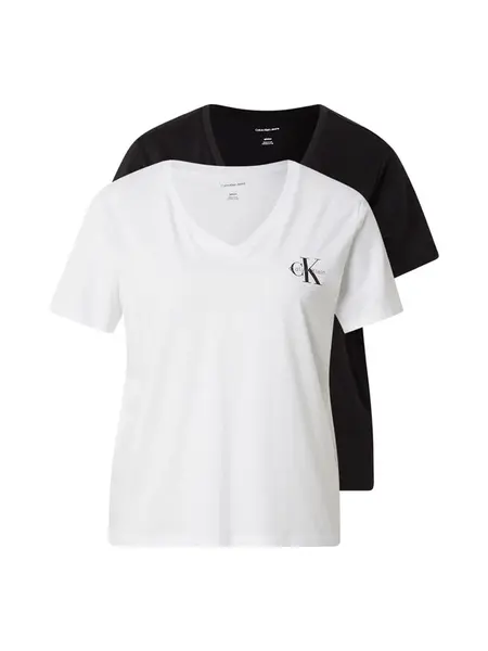Calvin Klein Jeans Tričko  čierna / šedobiela