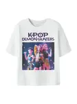 NAME IT Tričko 'NKFMARA KPOP'  tmavomodrá / tmavofialová / biela