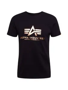 ALPHA INDUSTRIES Tričko  zlatá / čierna