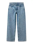 MANGO Džínsy  modrá denim