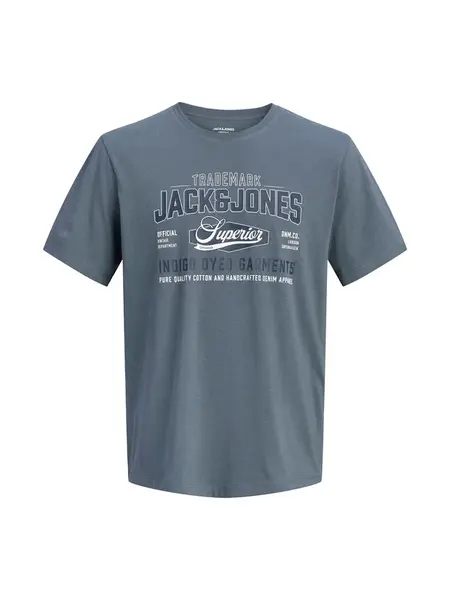 JACK & JONES Tričko  čadičová / tmavosivá / biela