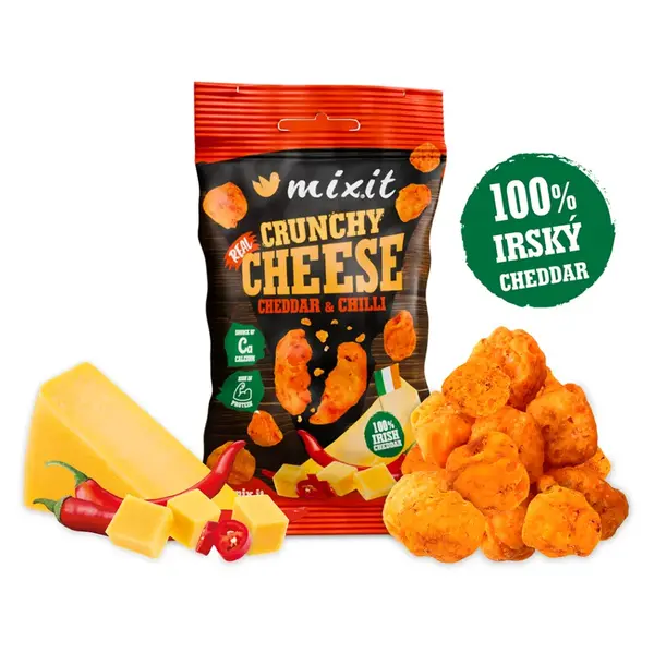 MIXIT Chrumkavý syr do vrecka írsky cheddar a chilli 20 g