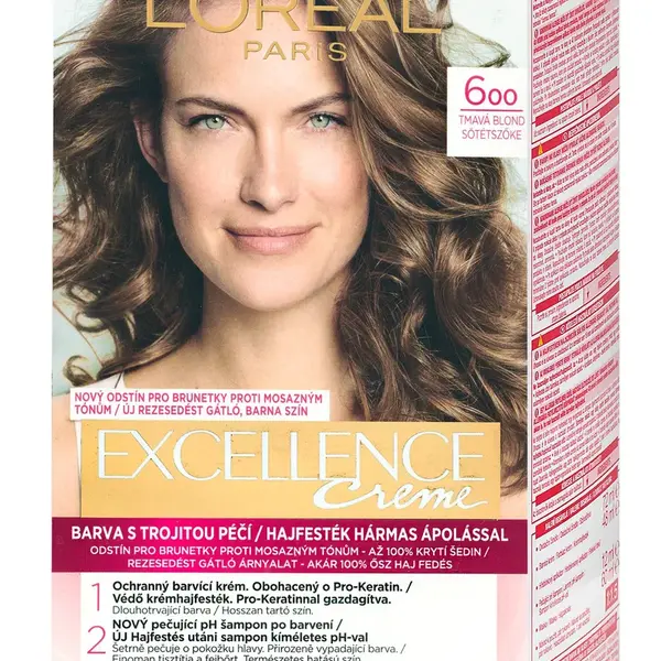 Permanentní barva Loréal Excellence 600 tmavá blond - L’Oréal Paris + dárek zdarma