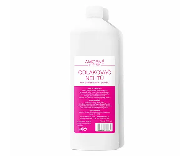Profesionální odlakovač nehtů Amoené - 500 ml (011402M500P) + dárek zdarma