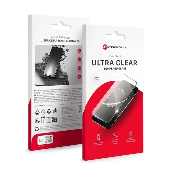 Forcell Ultra Clear tvrzené sklo, Samsung Galaxy A57, černé