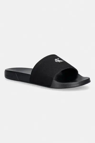 Calvin Klein pantofle dámské ESS SLIDE CANVAS HDW