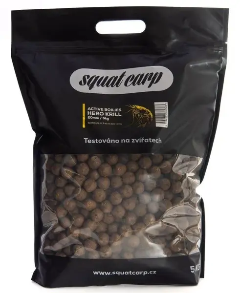 Squat carp active boilies hero krill - 5 kg 24 mm