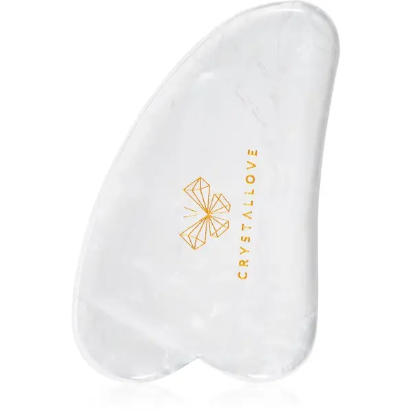 Crystallove Clear Quartz Gua Sha masážní pomůcka 1 ks