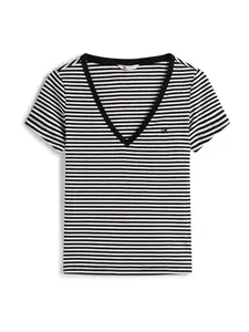 Tommy Jeans Tričko 'ESSENTIAL'  čierna / biela