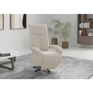 Sit & More RELAXAČNÍ KŘESLO, textil, krémová