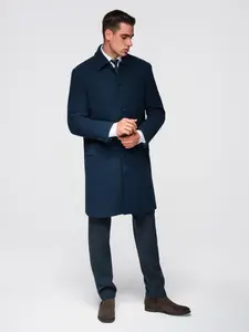 Pánský dlouhý kabát s límcem