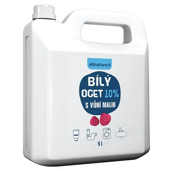 ALLNATURE Bílý ocet 10 % s vůní malin 5 l