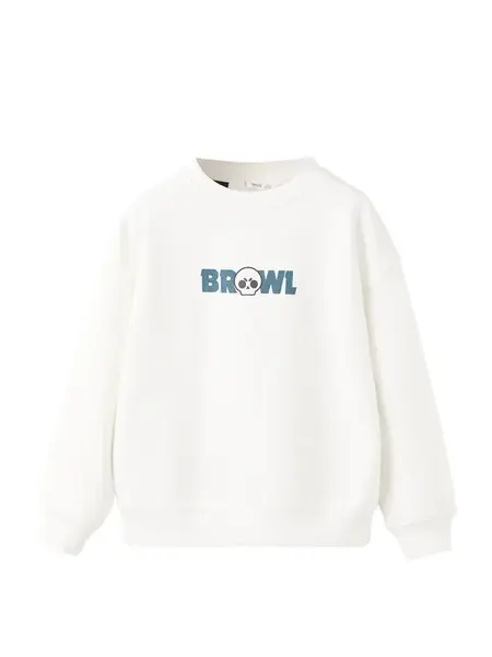 MANGO KIDS Mikina 'BRAWCREW'  zafírová / čierna / biela