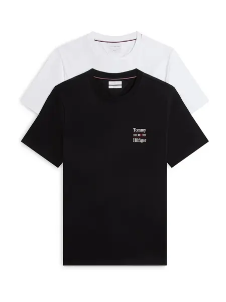 TOMMY HILFIGER Tričko  čierna / biela