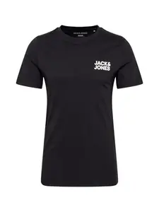 JACK & JONES Tričko  čierna / biela