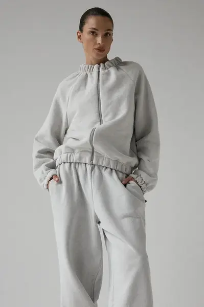 Muuv.  Muuv mikina na zips dámska s bavlnou SMOOTH COTTON