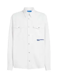 KARL LAGERFELD JEANS Košeľa  modrá / biela
