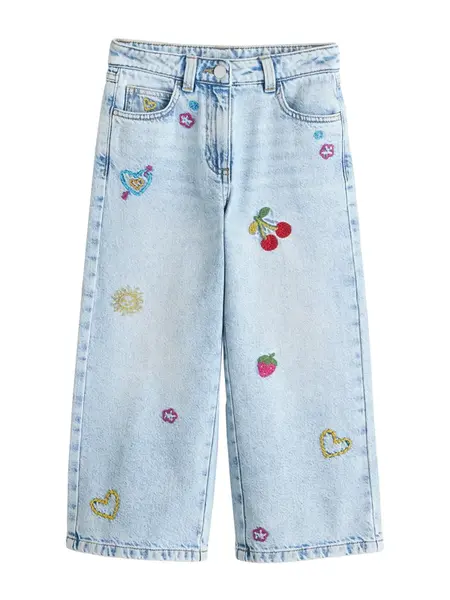 Next Džínsy  modrá denim / žltá / červená