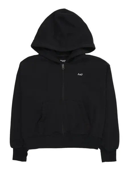 Abercrombie & Fitch Tepláková bunda 'ESSENTIAL'  čierna