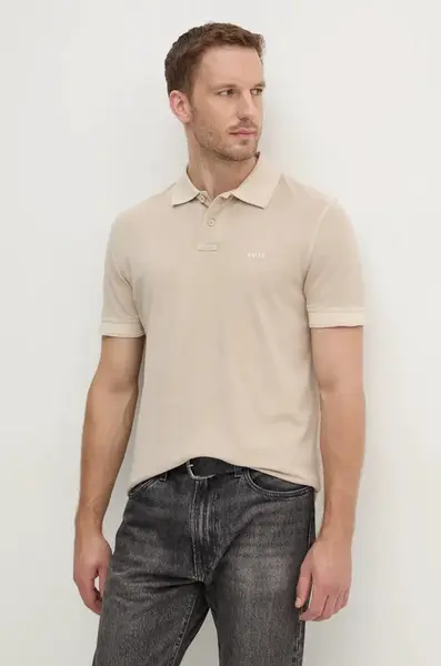 BOSS Orange polo tričko pánske bavlnené Prime