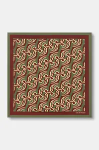 Drôle de Monsieur malý šátek pánský hedvábný Chain Link Monogram