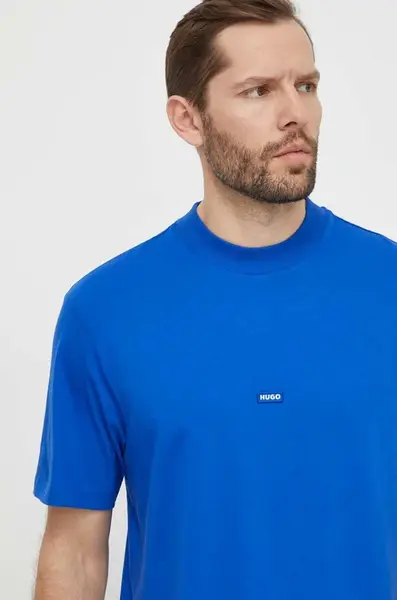 HUGO Blue tričko pánské bavlněné Nieros