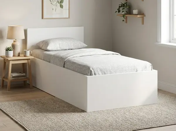 Posteľ SOFIA 80 x 200 cm, biela Rošt: S lamelovým roštom, Matrac: Bez matraca