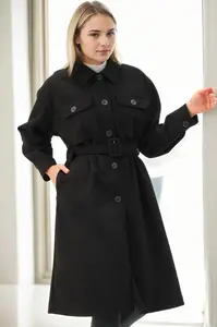 Z9777 DEWBERRY WOMEN'S COAT-BLACK