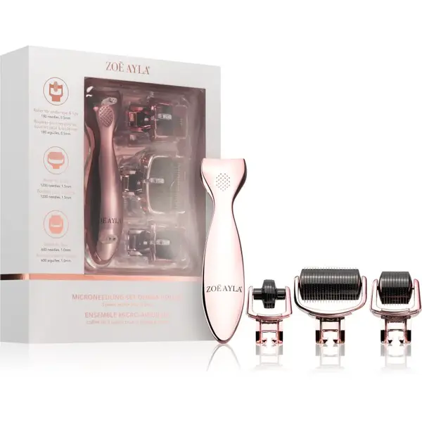 Zoë Ayla Micro-Needling Derma Roller Set mikroihličkový aplikátor na tvár a telo 1 ks