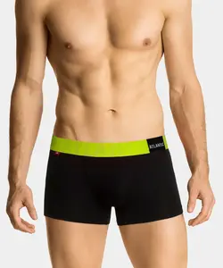 Man boxers ATLANTIC PREMIUM with mikromodal - black/yellow