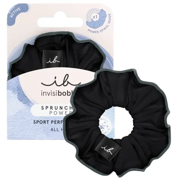 Ozdobná spirálová gumička do vlasů Invisibobble Sprunchie Power Black Panther - černá + dárek zdarma