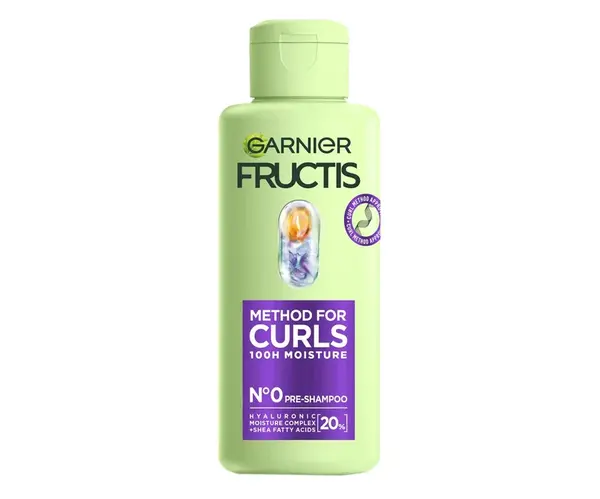 Hydratační předšamponová péče pro suché vlnité a kudrnaté vlasy Garnier Fructis Method For Curls N°0 Pre-Shampoo - 200 ml + dárek zdarma