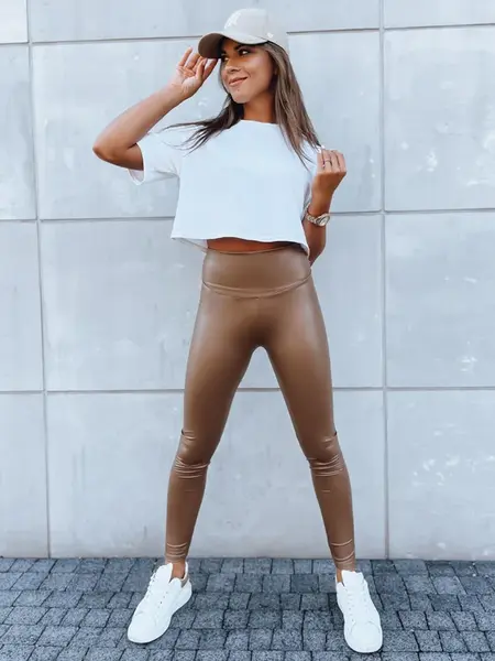 Dámske voskované nohavice EDIT Farba camelová DSTREET