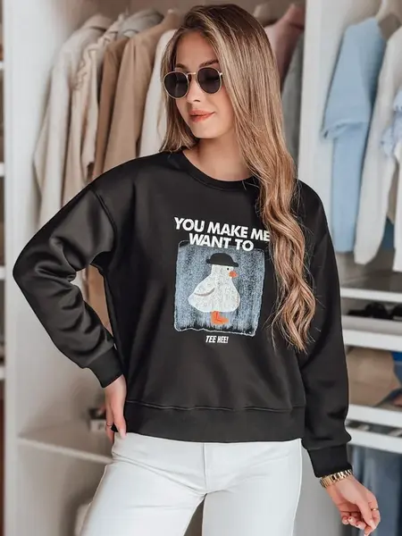 Dámska oversize mikina s potlačou GOOSHY