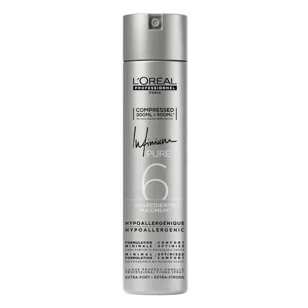 Hypoalergenní lak na vlasy s extra silnou fixací Loréal Professionnel Infinium Pure Extra-Strong - 300 ml - L’Oréal Professionnel + dárek zdarma