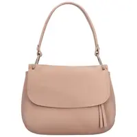 Dámská kožená kabelka na rameno starorůžová - Delami Pixla