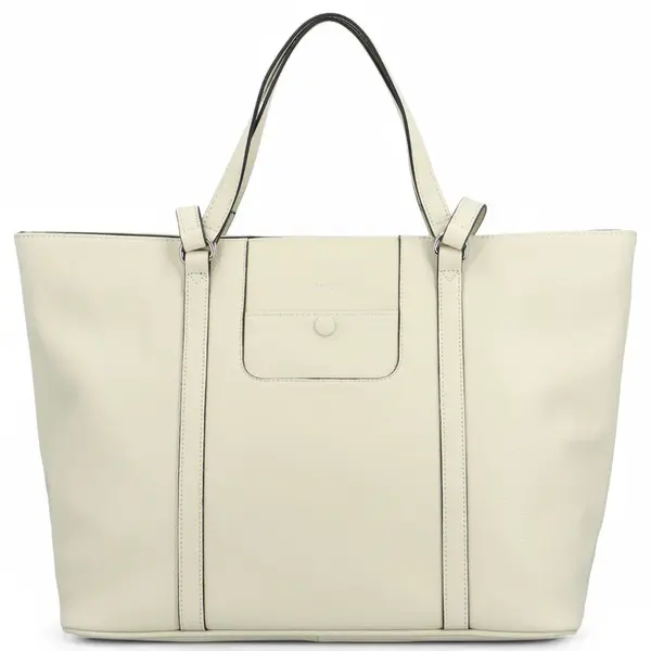 Dámská kožená kabelka na rameno krémová - Katana Annaliza