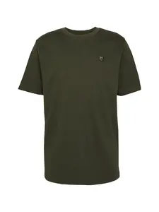 KnowledgeCotton Apparel Tričko 'ALDER'  tmavohnedá