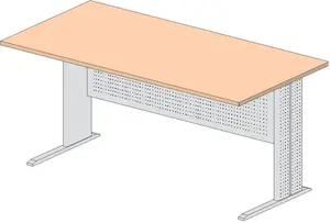 LENZA Express - Psací stůl s kovovou podnoží 180x80x73