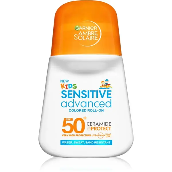 Garnier Kids Sensitive Advanced detské mlieko na opaľovanie roll-on SPF 50+ 50 ml