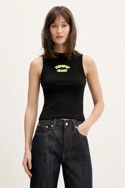 Tommy Jeans top dámský bavlněný s elastanem
