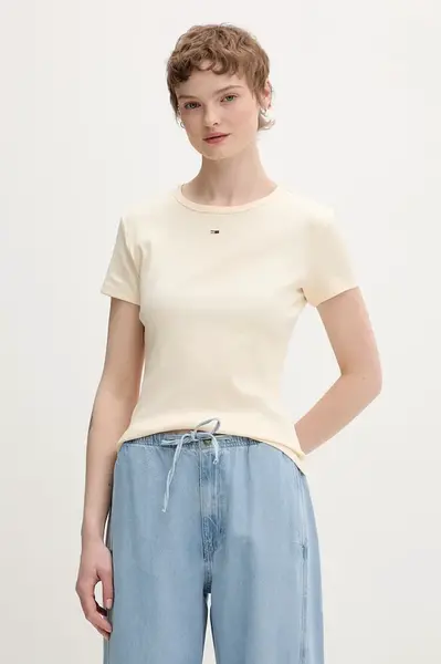 Tommy Jeans basic tričko dámské bavlněné s elastanem