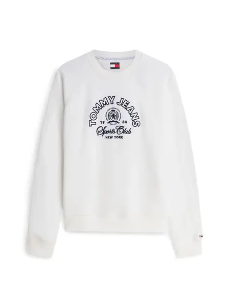 Tommy Jeans Mikina 'Crest Logo'  tmavomodrá / biela