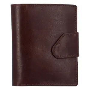 Pánská lesklá kožená peněženka hnědá - Tomas 75VO