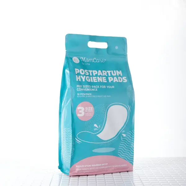 MOMCARE Popôrodné hygienické vložky rôzne veľkosti 18 ks