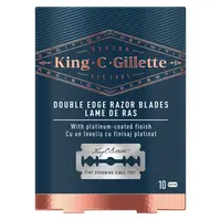 GILLETTE King Double Edge Náhradné žiletky 10 ks